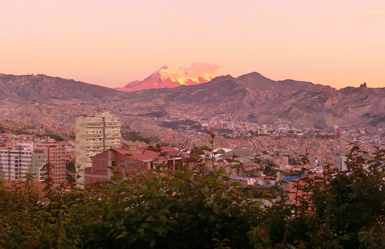 Das Bild zeigt die Hauptstadt Boliviens, La Paz.